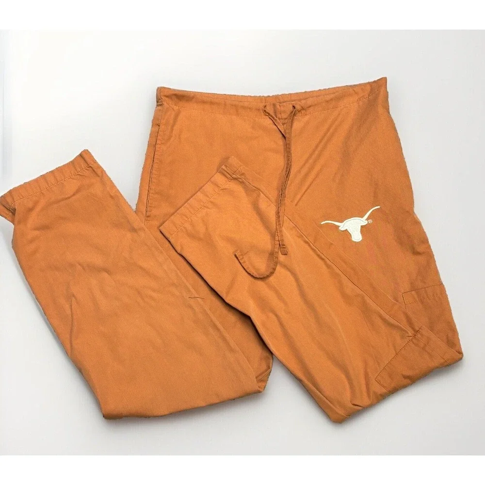Texas Longhorns SCRUB Pants Adult 28X28 Orange DOCTOR Scrub Bottom Medical ADULT - Picture 3 of 10